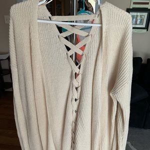 Cardigan cross back
